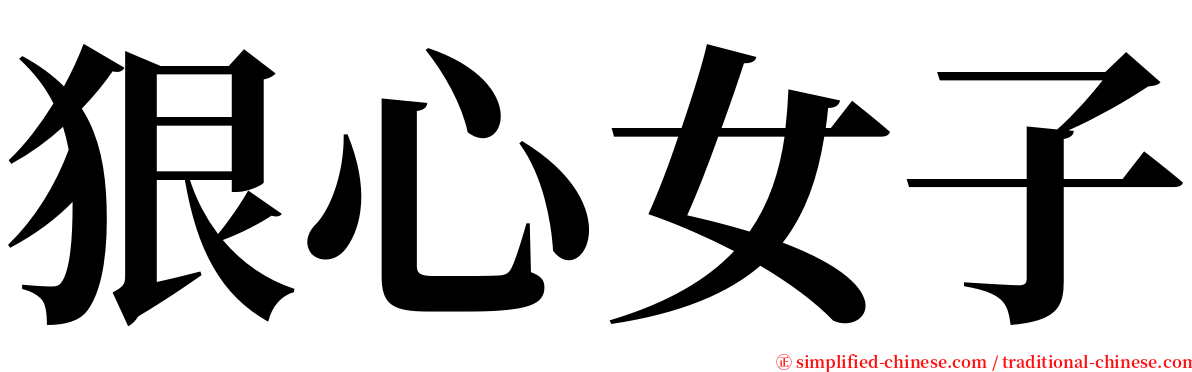 狠心女子 serif font