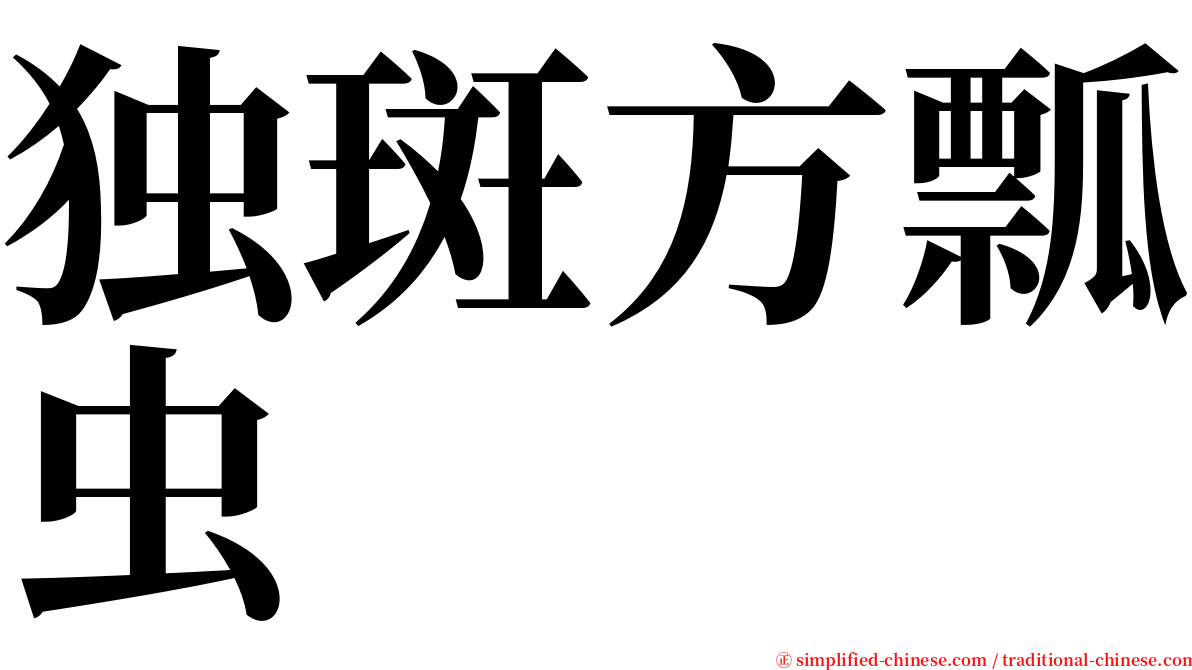 独斑方瓢虫 serif font