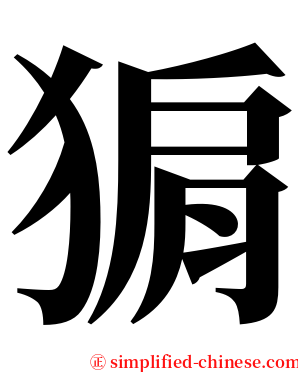 猏 serif font