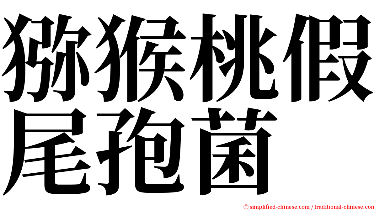 猕猴桃假尾孢菌 serif font