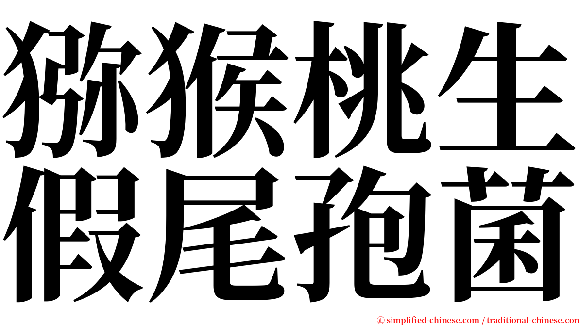 猕猴桃生假尾孢菌 serif font