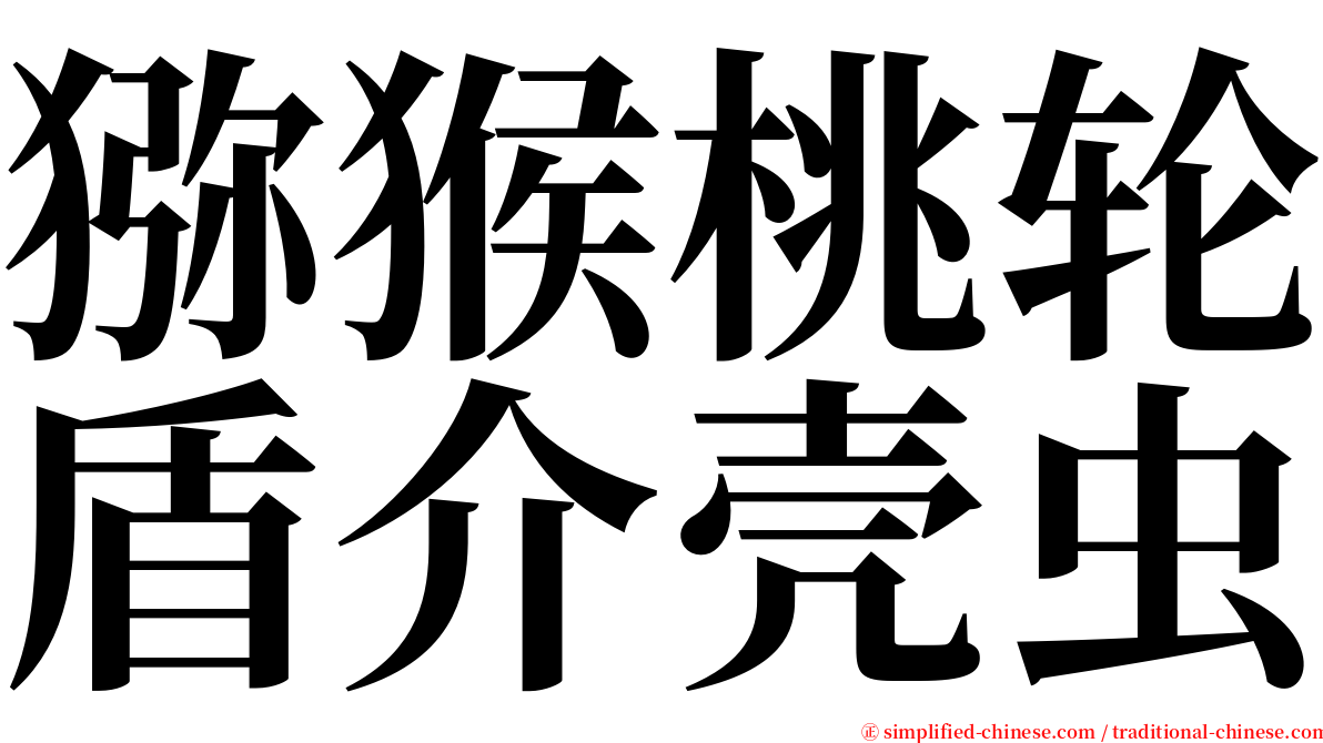 猕猴桃轮盾介壳虫 serif font