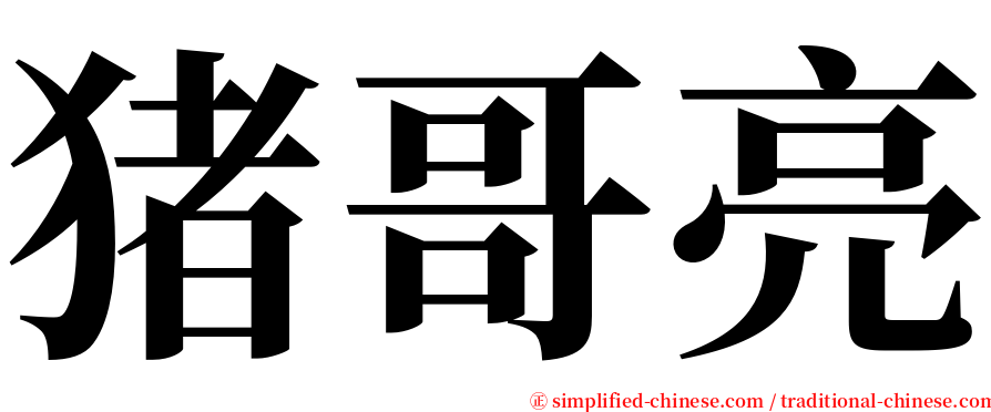 猪哥亮 serif font