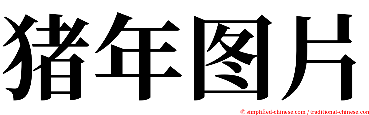 猪年图片 serif font