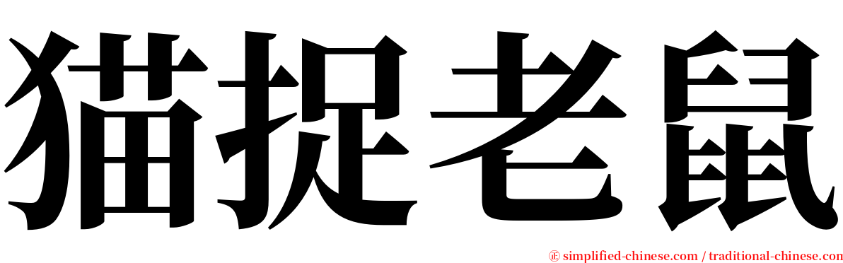 猫捉老鼠 serif font