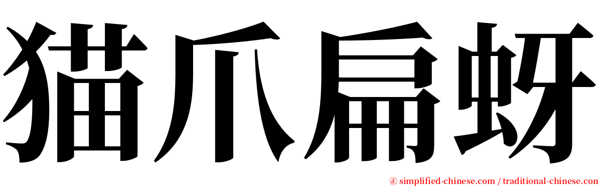 猫爪扁蚜 serif font