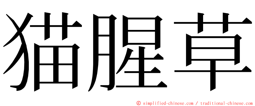 猫腥草 ming font