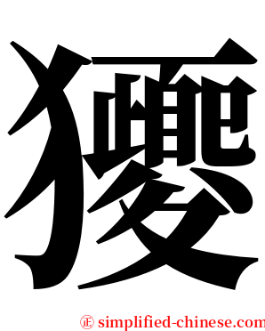 獿 serif font