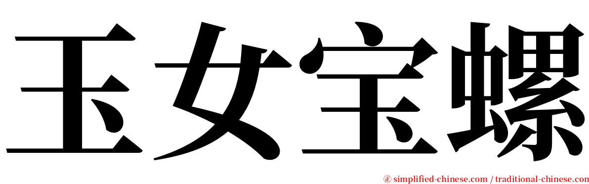 玉女宝螺 serif font