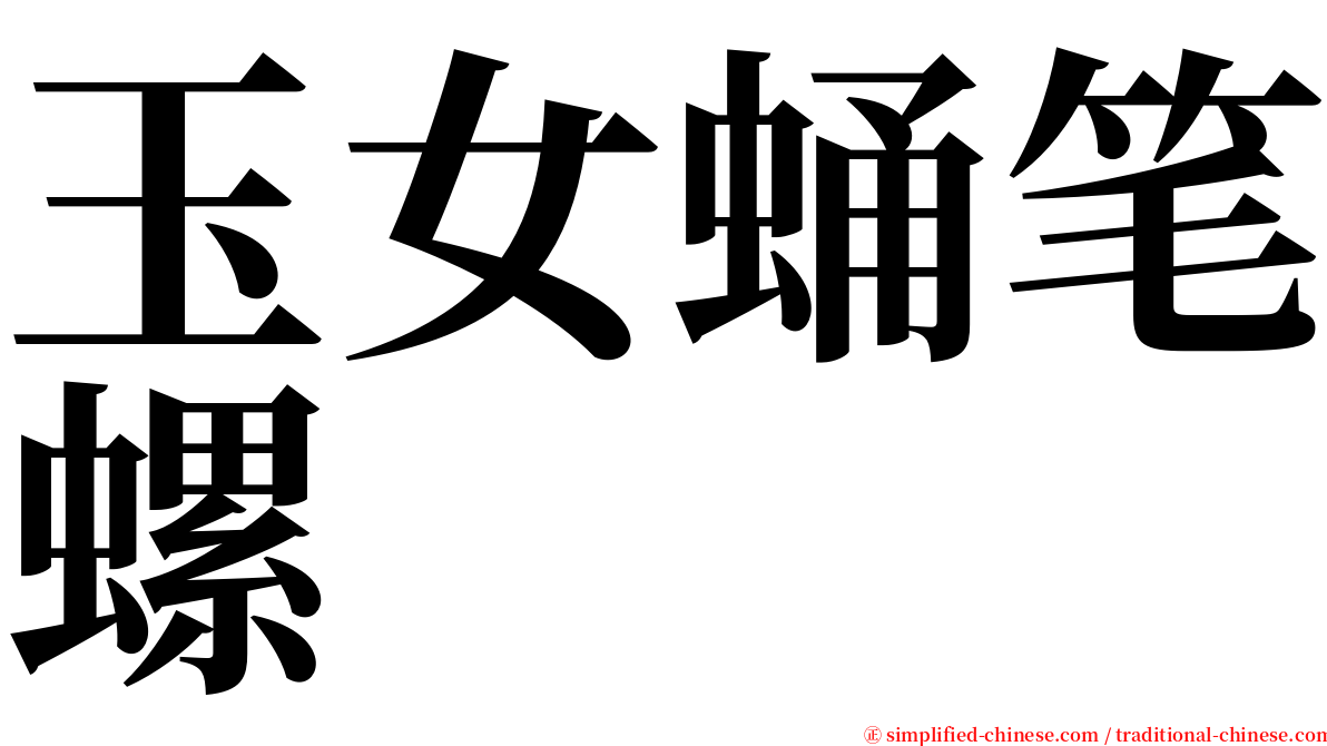 玉女蛹笔螺 serif font