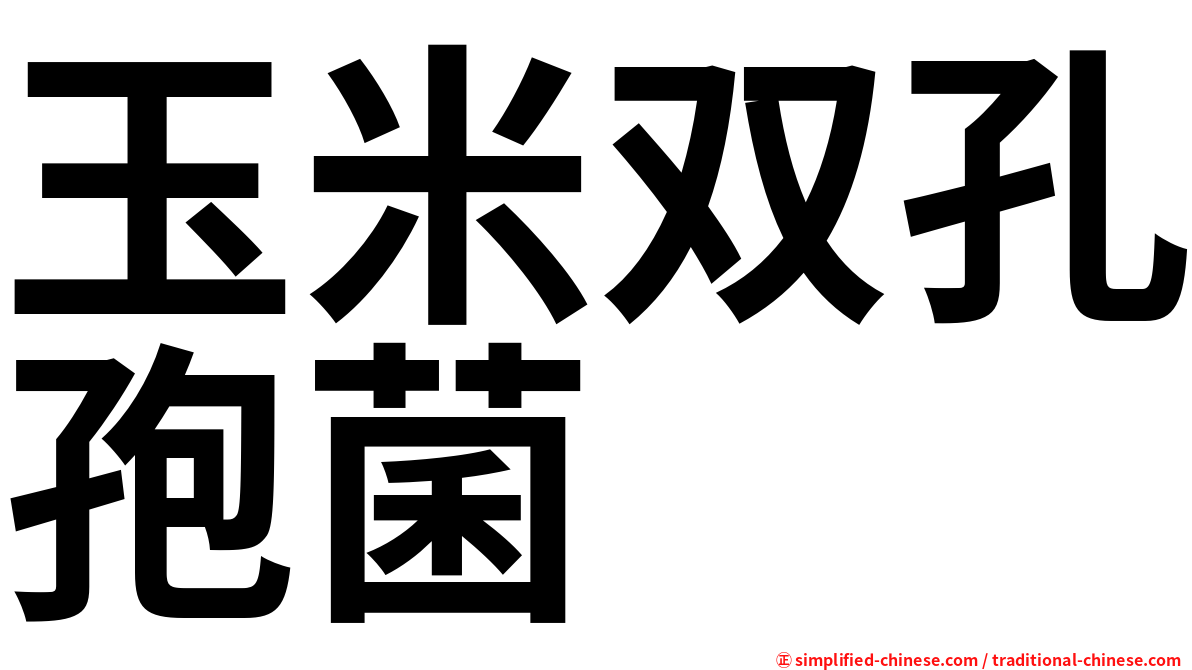 玉米双孔孢菌