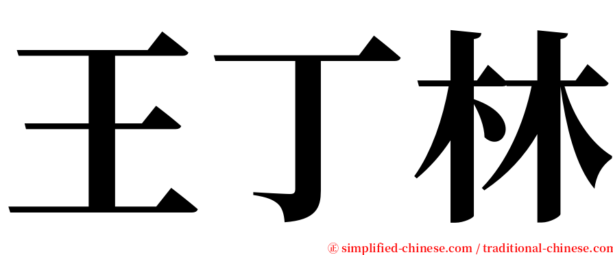 王丁林 serif font