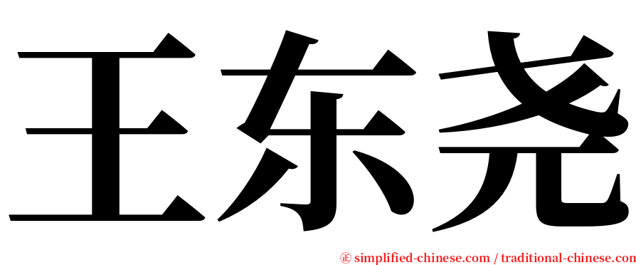 王东尧 serif font