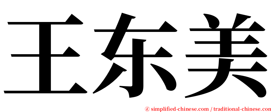 王东美 serif font