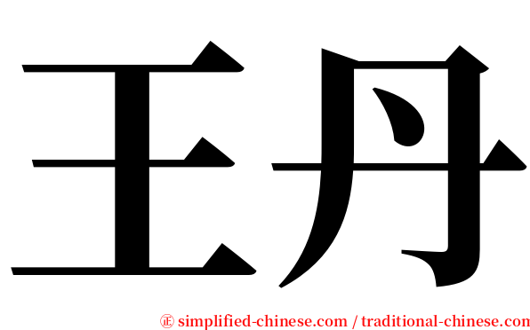 王丹 serif font