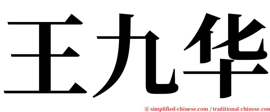 王九华 serif font