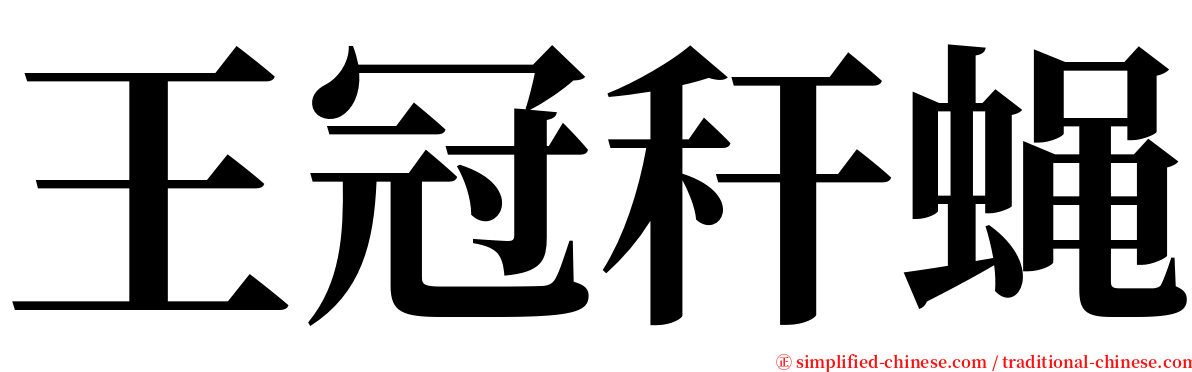 王冠秆蝇 serif font