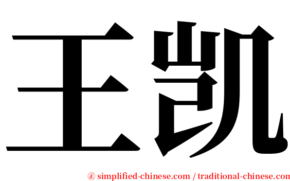 王凯 serif font
