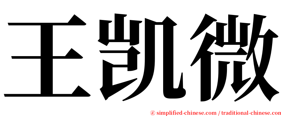 王凯微 serif font