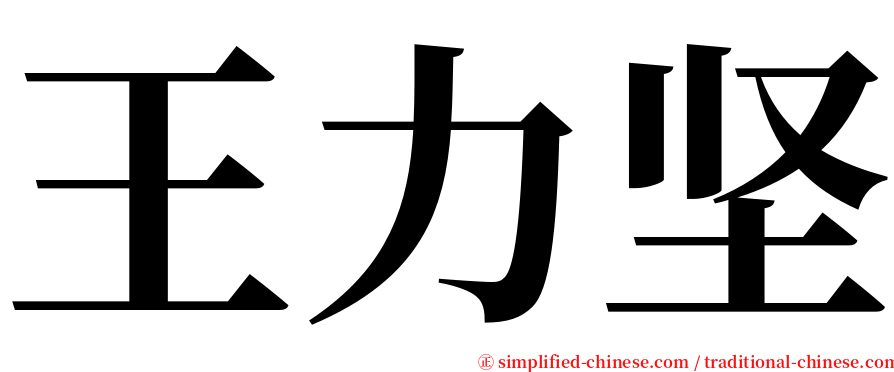 王力坚 serif font