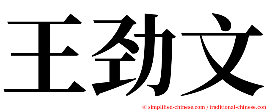 王劲文 serif font