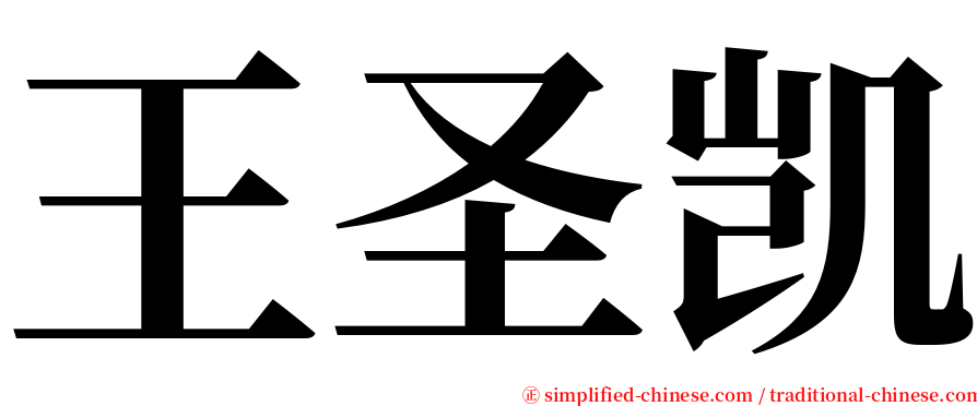 王圣凯 serif font