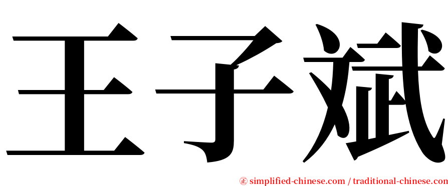 王子斌 serif font