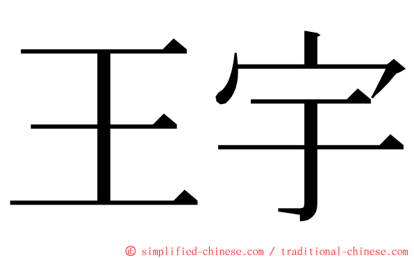 王宇 ming font