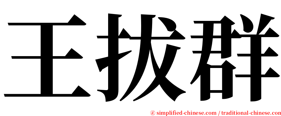 王拔群 serif font