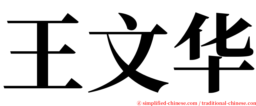 王文华 serif font