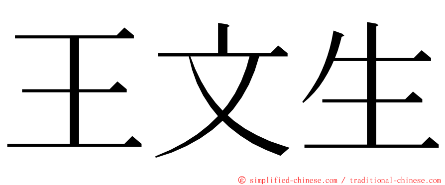 王文生 ming font