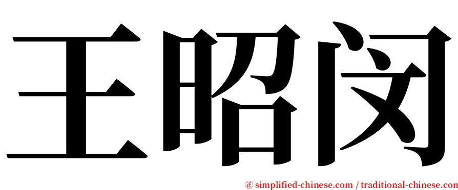 王昭闵 serif font