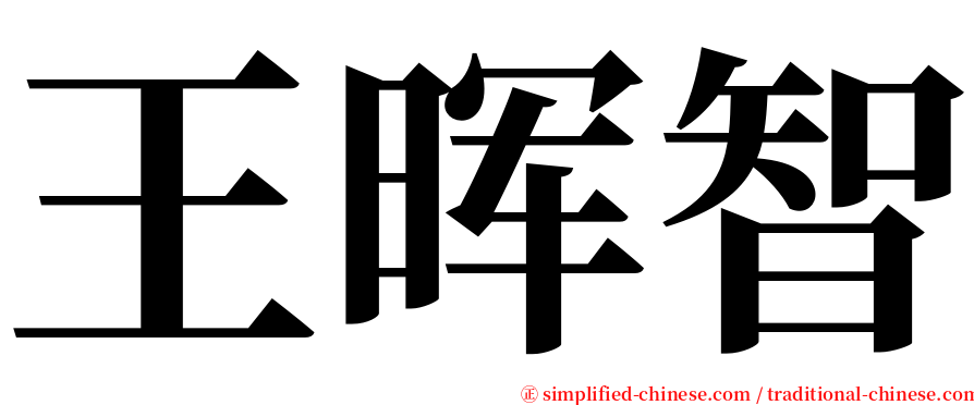 王晖智 serif font