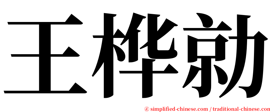 王桦勍 serif font