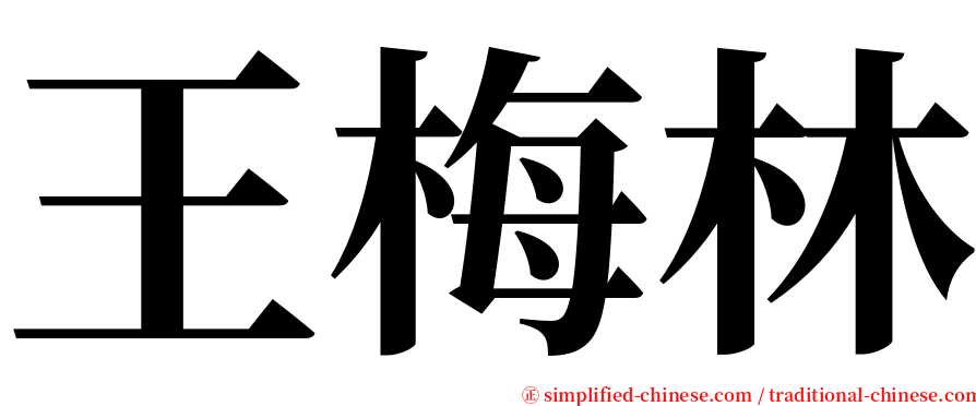 王梅林 serif font