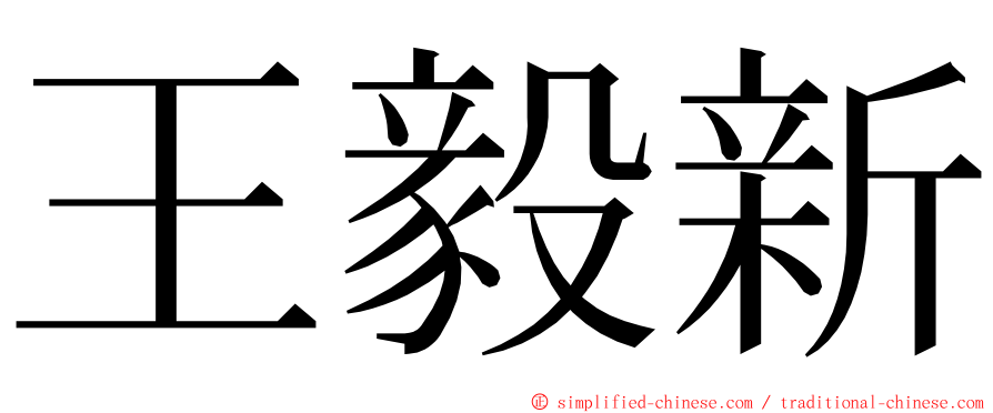 王毅新 ming font