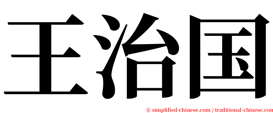 王治国 serif font