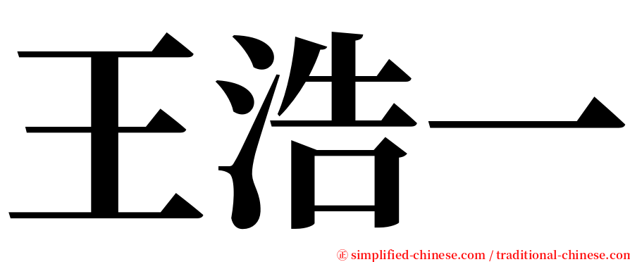 王浩一 serif font