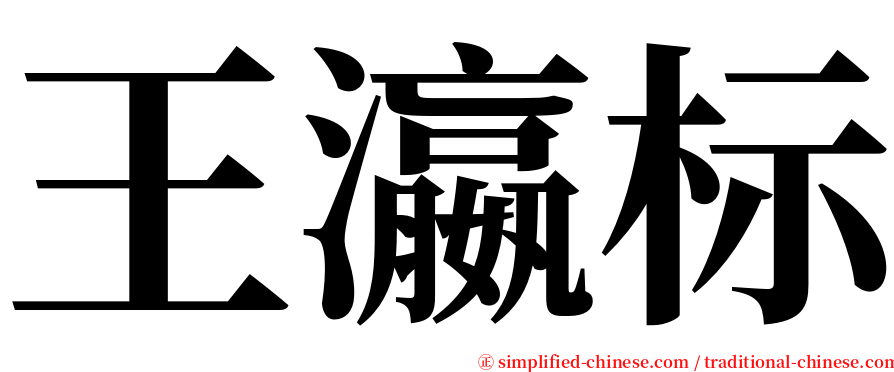 王瀛标 serif font
