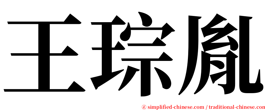 王琮胤 serif font