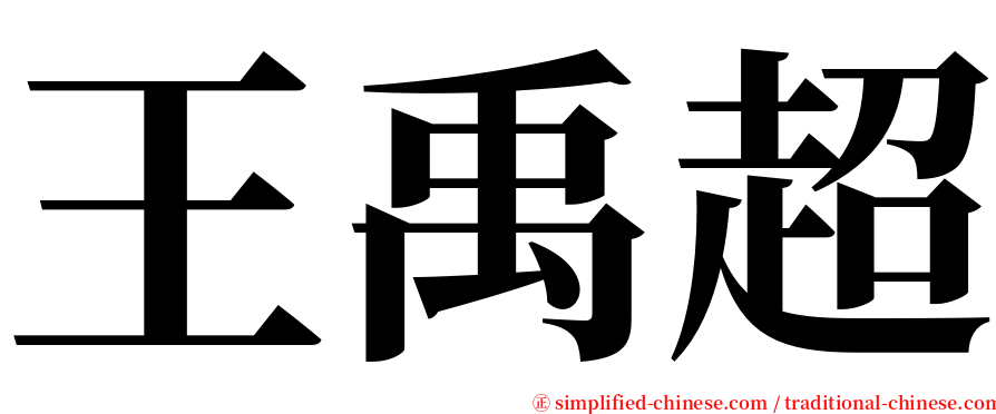 王禹超 serif font