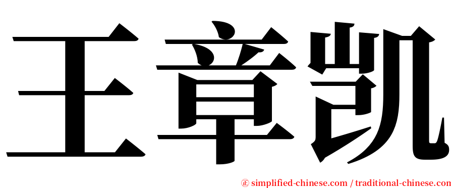 王章凯 serif font