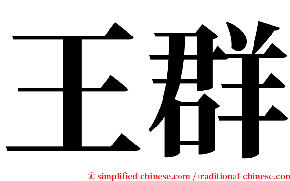 王群 serif font