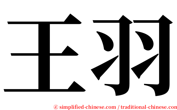 王羽 serif font