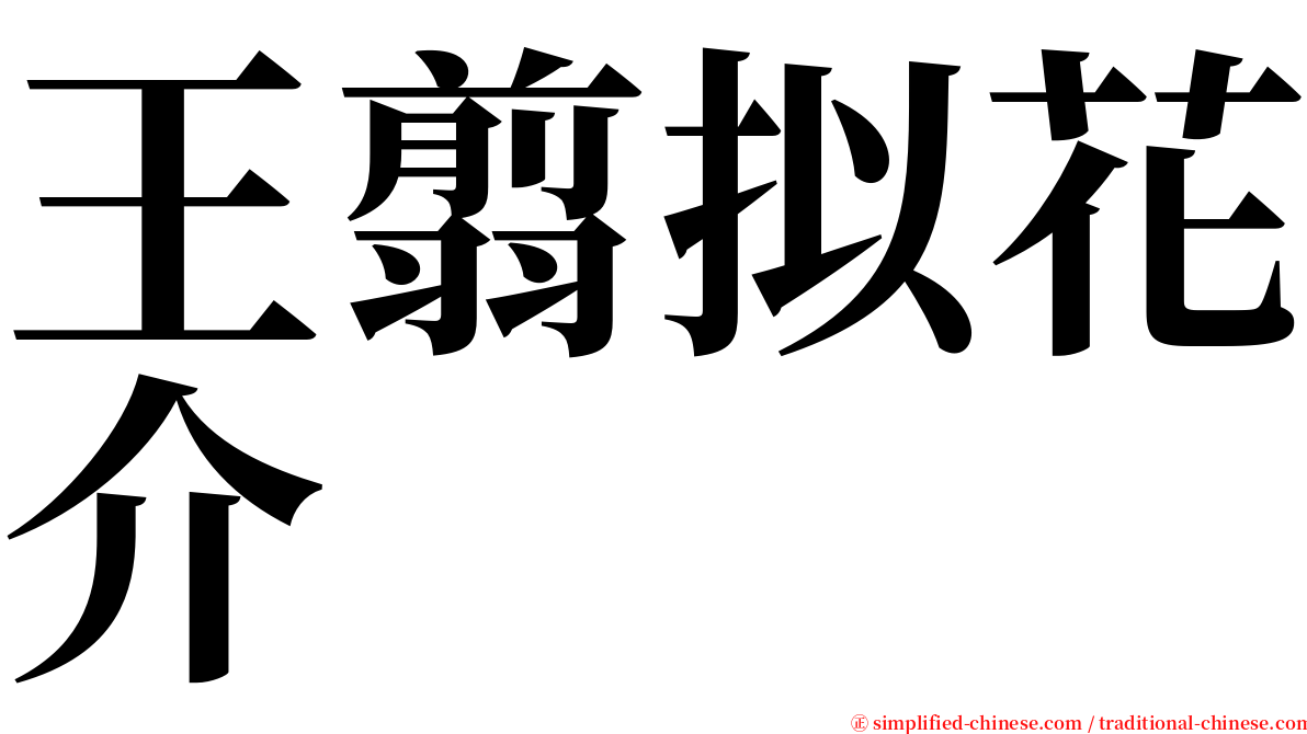 王翦拟花介 serif font