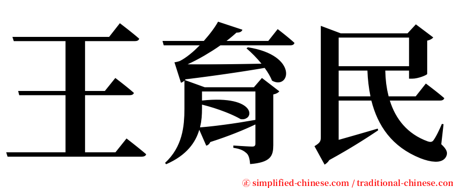 王育民 serif font