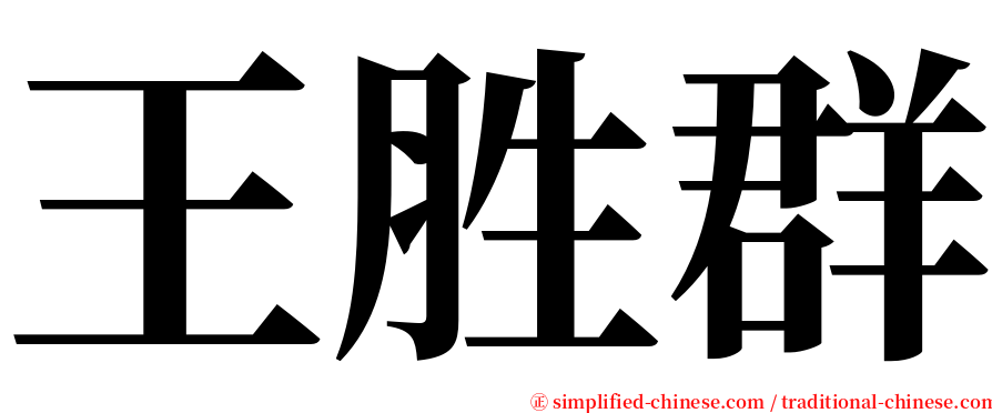 王胜群 serif font