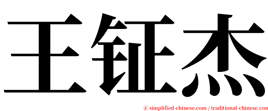 王钲杰 serif font