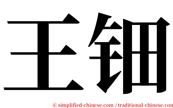 王钿 serif font