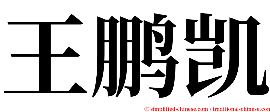 王鹏凯 serif font